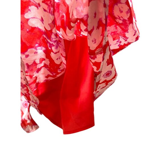 River Island Floral Print Dress Red Size 12 - Picture 10 of 13